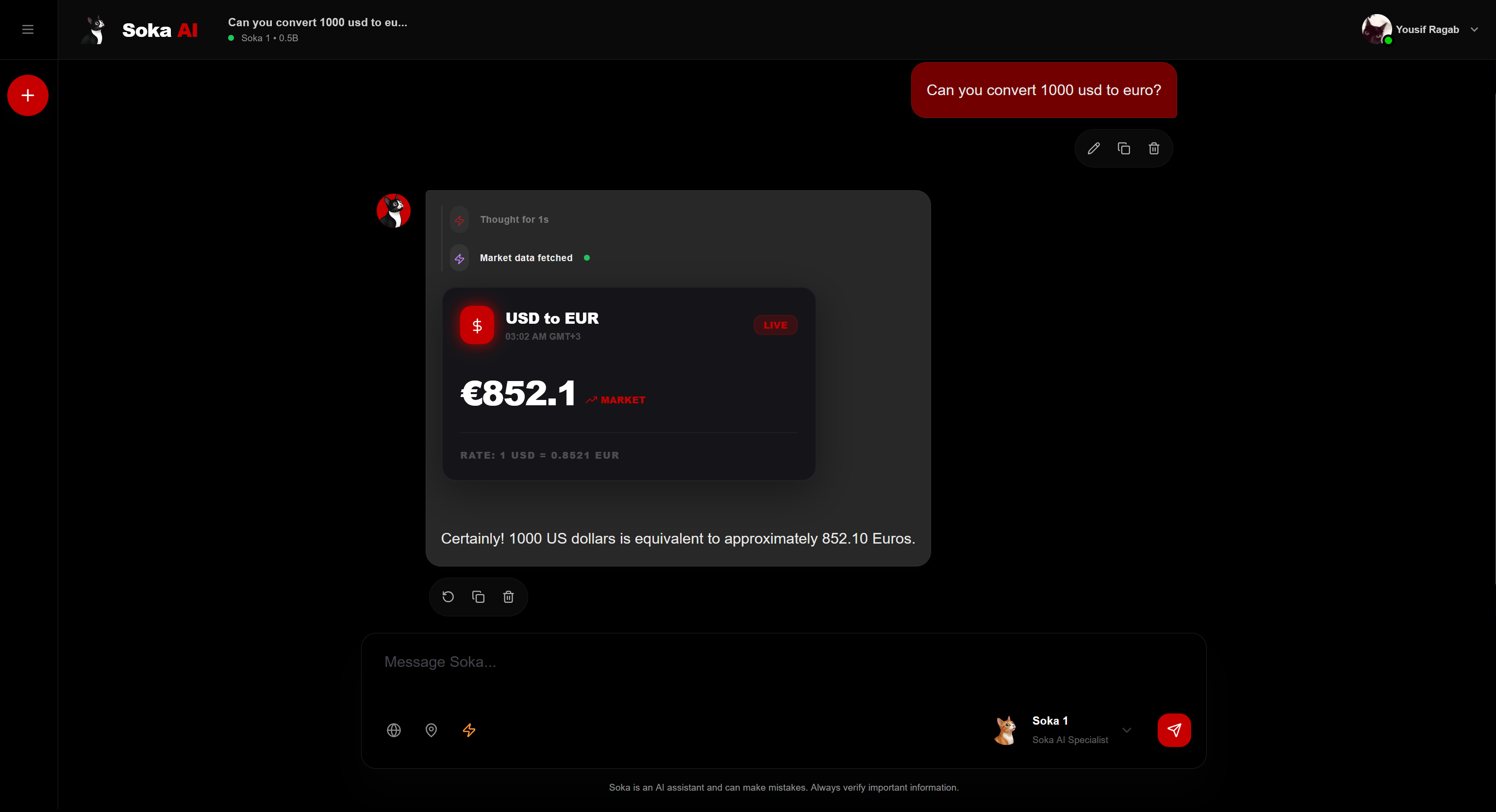 Soka AI Widget Screenshot